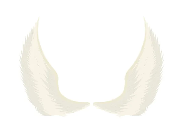 Angel wings white background — Archivo Imágenes Vectoriales