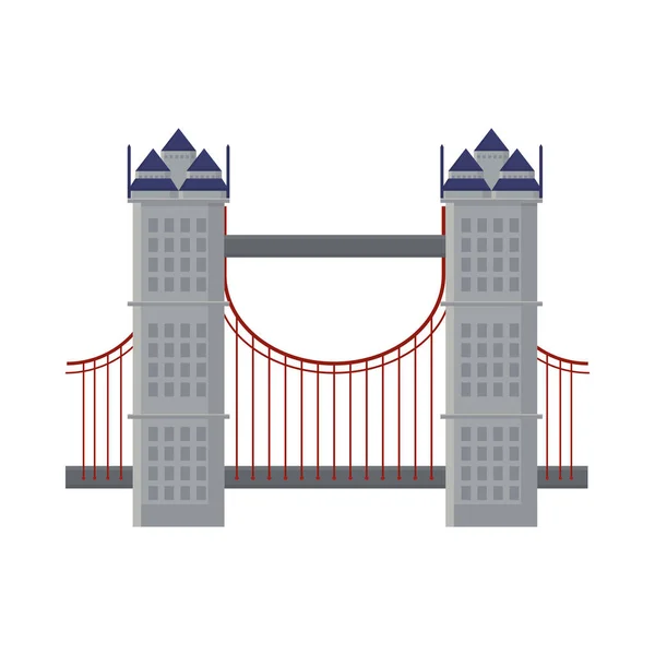 Torre puente de Londres icono — Archivo Imágenes Vectoriales