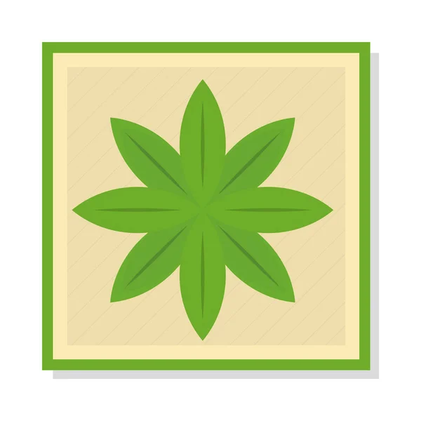라벨 생태계 나뭇잎 — 스톡 벡터
