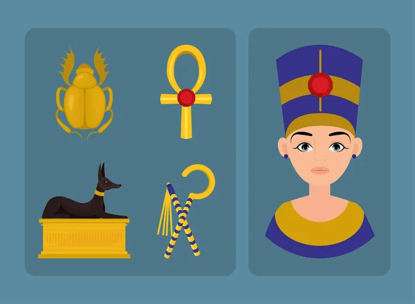 Icons set egypt — Stockový vektor