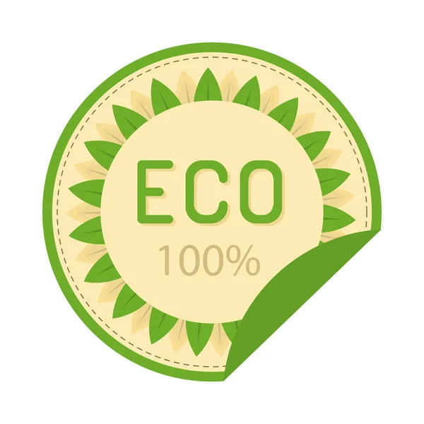 Ecology sticker circle —  Vetores de Stock