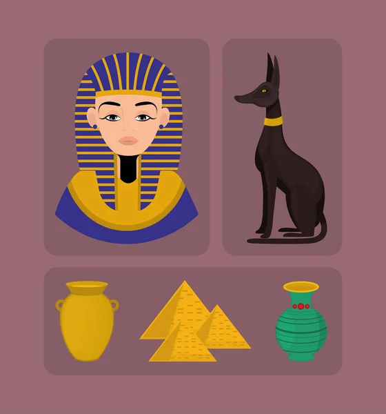 Set of egypt — Stockový vektor