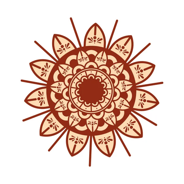 Mandala decoratie pictogram — Stockvector