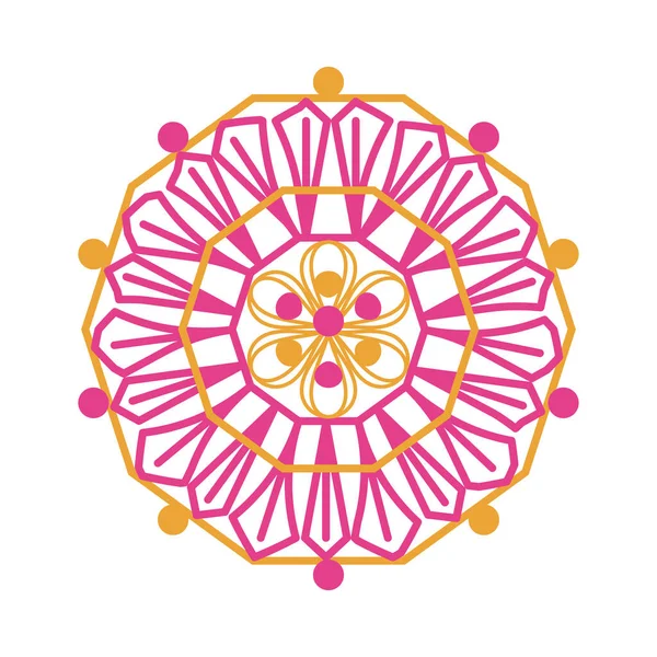 Mandala ornament pictogram — Stockvector
