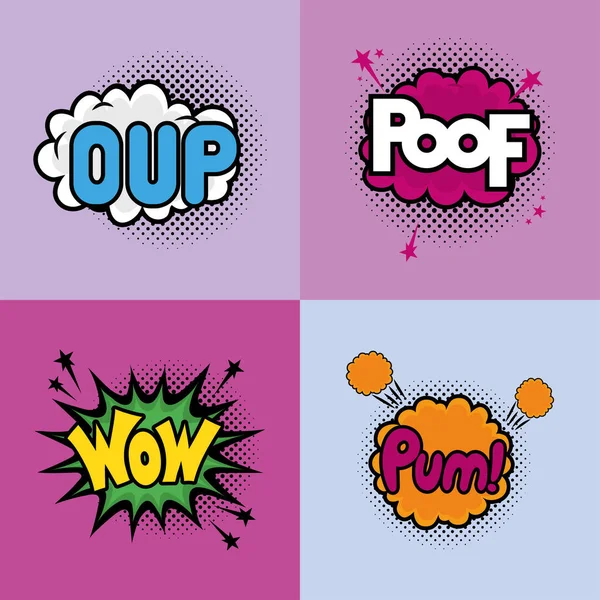 Set of comic bubbles — Stock Vector