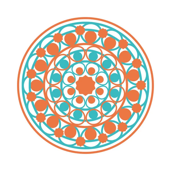 Decoratieve mandala pictogram — Stockvector