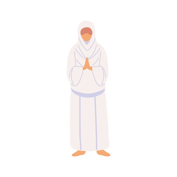 Islamisk pilgrimskvinna — Stock vektor