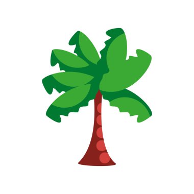 tropikal palmiye ağacı simgesi izole