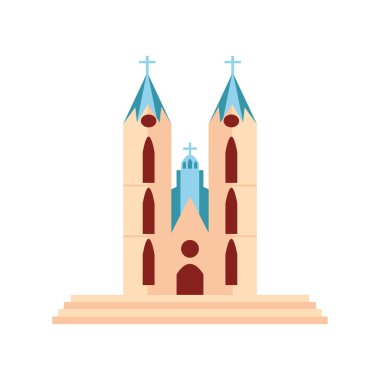 Katolik kilise ikonu izole edilmiş daire