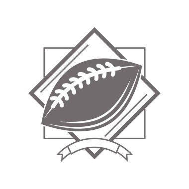 Amerikan futbolu etiketi simgesi izole edildi