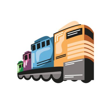 tren taşıma simgesi vektörü izole edildi