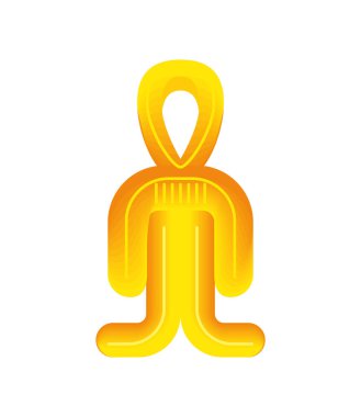 Mısır altını. Tanrı izole edilmiş simge.