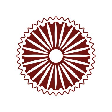 Hindistan Tekerlek Biçimi simgesi izole