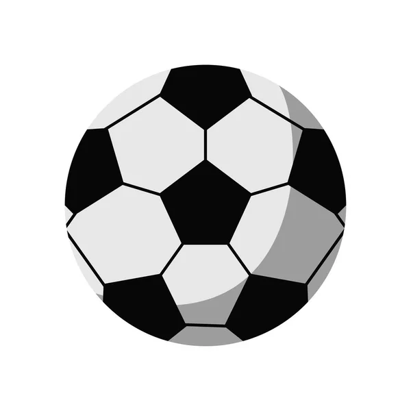 Futbol Topu Simgesi Izole Edilmiş Düz — Stok Vektör