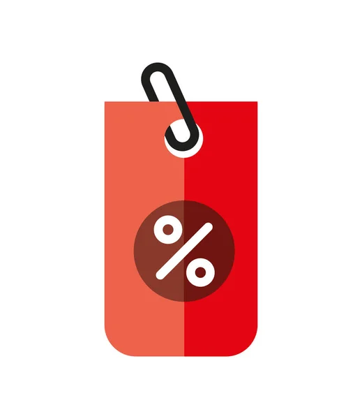 Sale Discount Tag Icon Isolated — Stock Vector