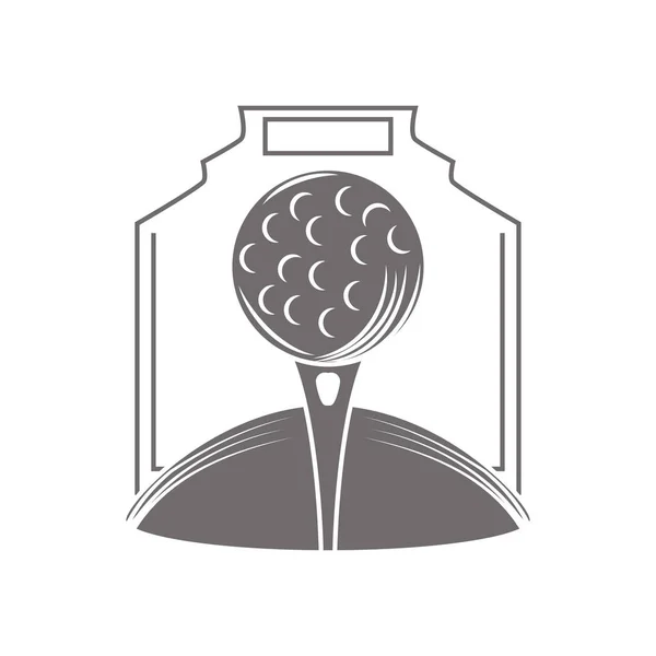 高尔夫球运动标签图标隔离 — 图库矢量图片