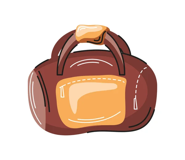 Bolso Cuero Icono Vector Aislado — Vector de stock