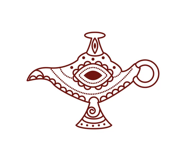 Индийский Значок Масляной Лампы — стоковый вектор