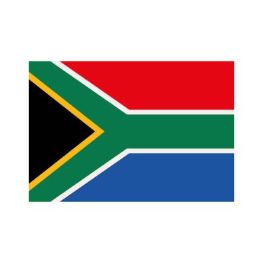 Güney Afrika Bayrak simgesi izole edildi