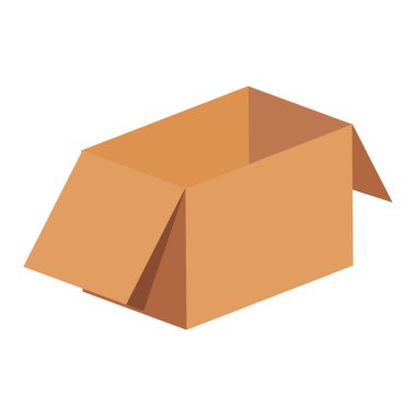 karton kutu boş simgesi izole