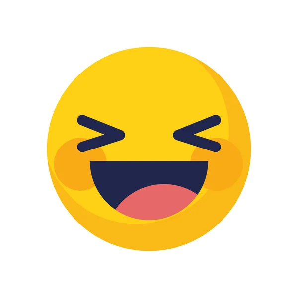 Icono Cara Emoji Feliz Aislado — Vector de stock