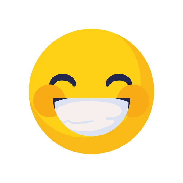 Emoji Sonriente Icono Expresión Aislado — Vector de stock