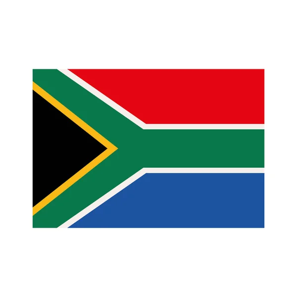 África Sul Ícone Bandeira Isolado — Vetor de Stock