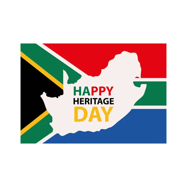 Happy Heritage Day Afrika Poster Stijl — Stockvector