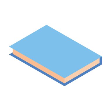 kitap okuma simgesi izole edilmiş izometrik