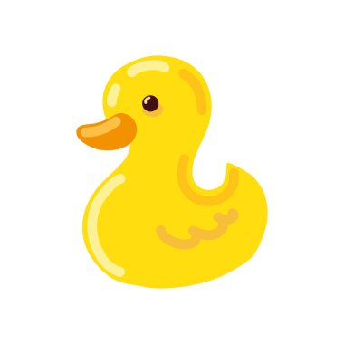 plastik ördek oyuncağı simgesi izole edildi