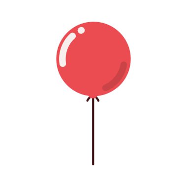 kırmızı balon süsleme simgesi izole edildi