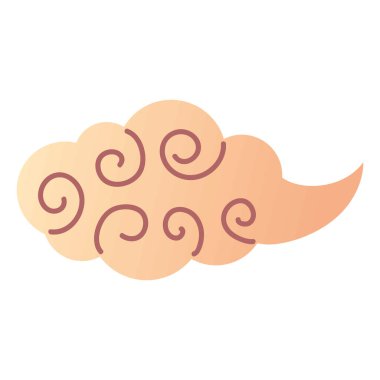 Çin Bulut Stili simgesi izole