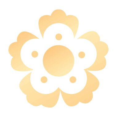 çiçek süsleme simgesi izole edilmiş vektör