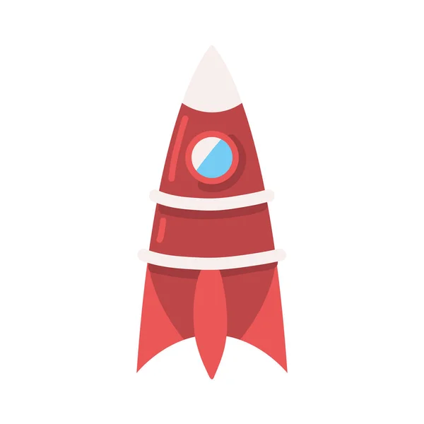 Rocket Kids Toy Icon Isolated — Stock Vector