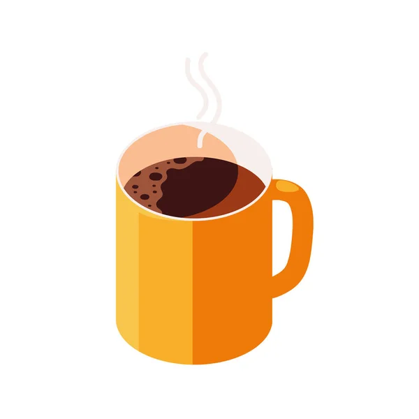 Kubek Ikony Kawy Izolowany Izometryczny — Wektor stockowy