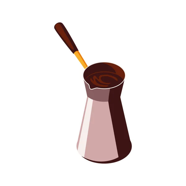 Turkse Koffiepot Pictogram Isometrische — Stockvector