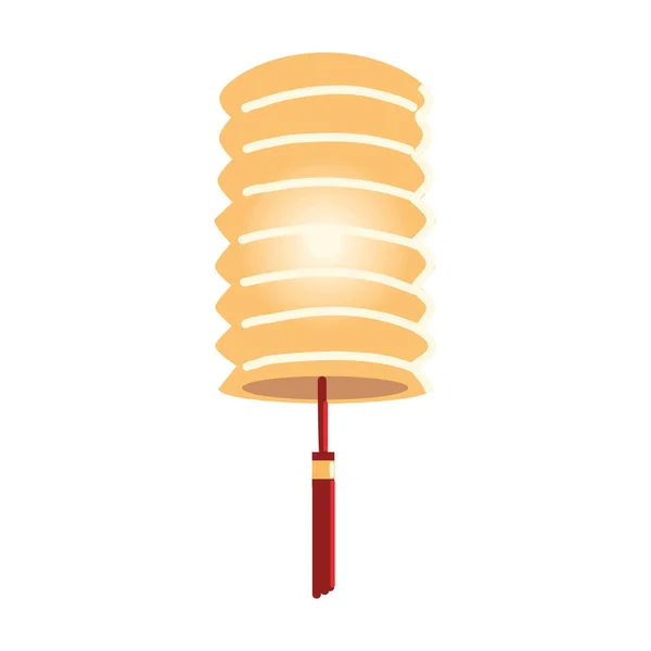 Chinesische Lampe Ornament Symbol Isoliert — Stockvektor