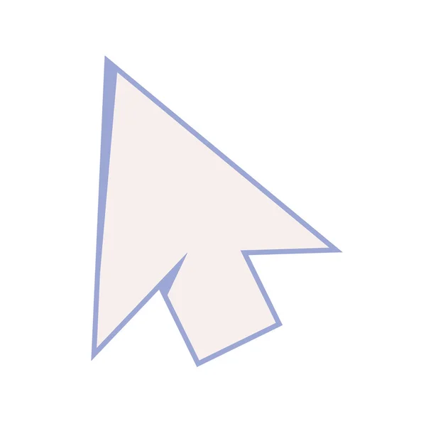 Cursorpfeil Symbol Isoliert Flach — Stockvektor