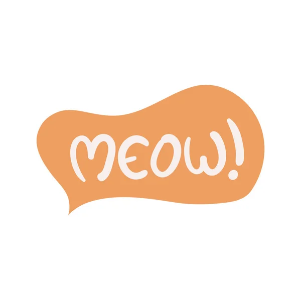 Meow Word Bubble Icon Isolated — Stock Vector