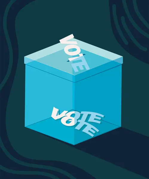 Vote Box Democracy Vector Style — Stock Vector
