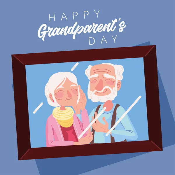 Büyükanne Büyükbaba Günü Tebrik Kartı Kutlu Olsun — Stok Vektör