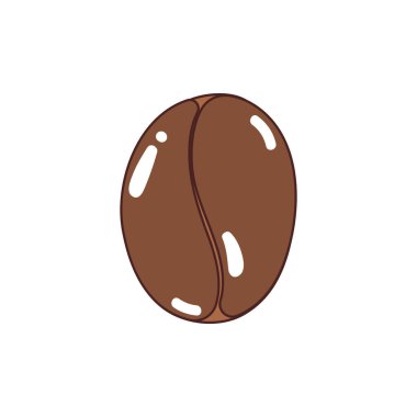 kahve kuru tohum simgesi izole