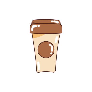 paket kahve bardağı simgesi izole