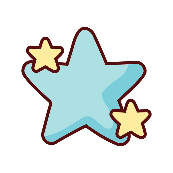 Estrelas Ícone Desenho Animado Mídia Social — Vetor de Stock