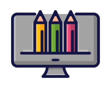 grafik tasarım bilgisayar simgesi izole edildi