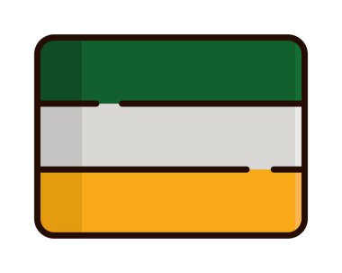 Hint bayrağı simgesi izole edilmiş vektör