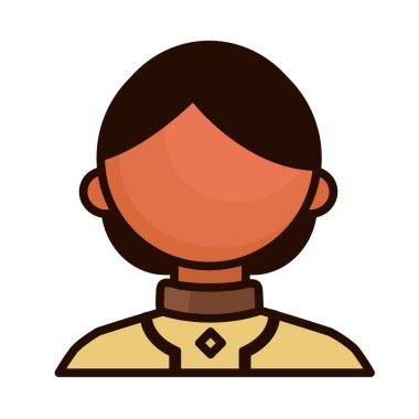 erkek Hintli karakter simgesi izole edildi