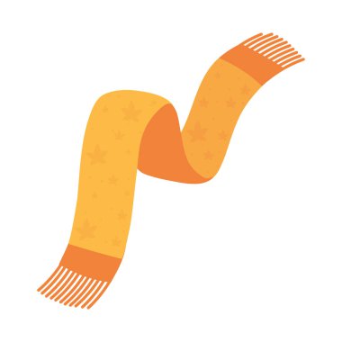 eşarp bezi simgesi izole edilmiş düz