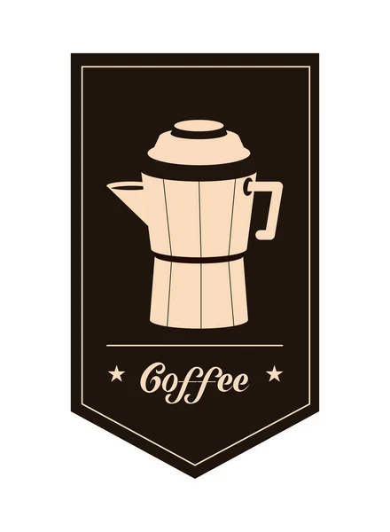 Coffee Pot Label Icon Isolated — Stock Vector