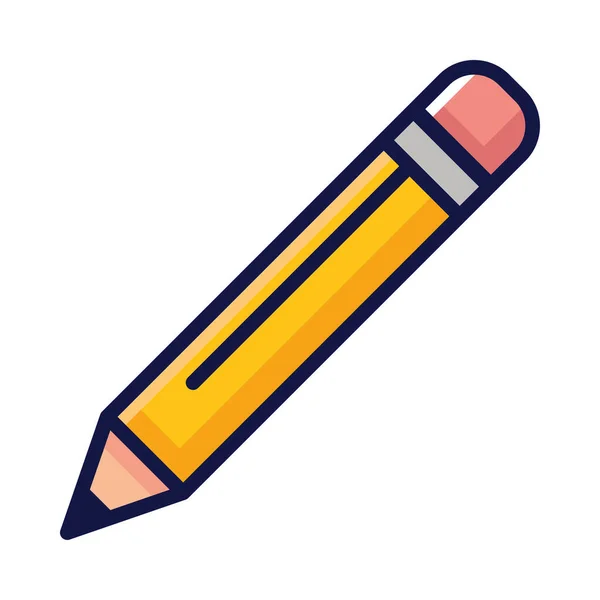 Crayon Écriture Icône Outil Isolé — Image vectorielle
